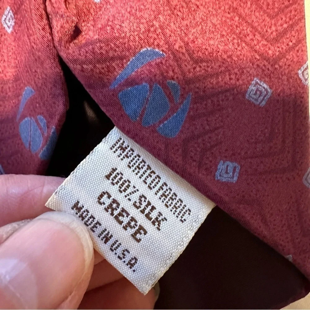 Vintage YSL Yves Saint Laurent Tie 100% Silk Red 56” x 3.5